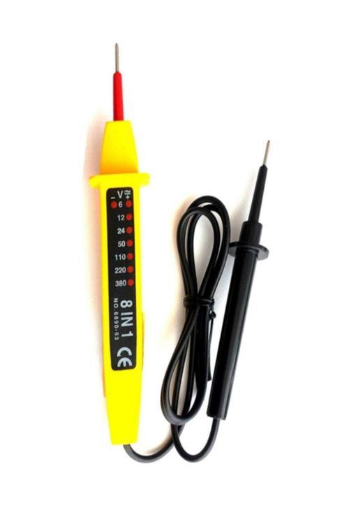 Kablo Faz Voltaj Dedektörü Kontrol Kalemi-Ölçüm Aleti (Kangtai 6890-63 (8 In 1) Voltaj Tester)