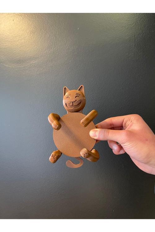 Sevimli Kedi Figürlü Bardak Altlığı-Eğlenceli Ve Koruyucu 3D Tasarım-Masa Koruyucu Dekoratif Altlık