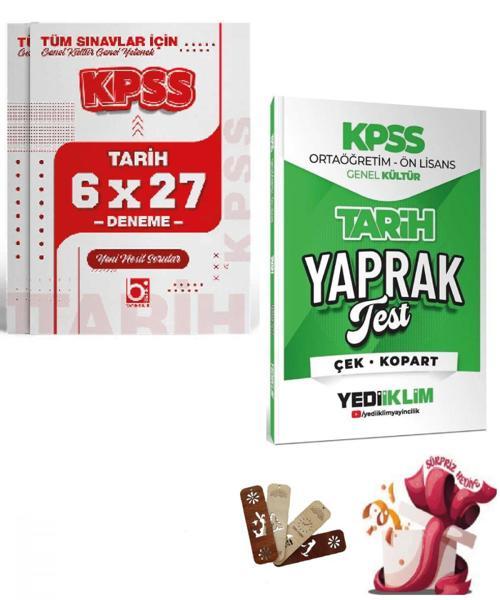 2026 KPSS Lise Ortaöğretim Ön Lisans Tarih Yaprak Test ve Deneme Seti Yediiklim ve Bigelio Yayıncılı