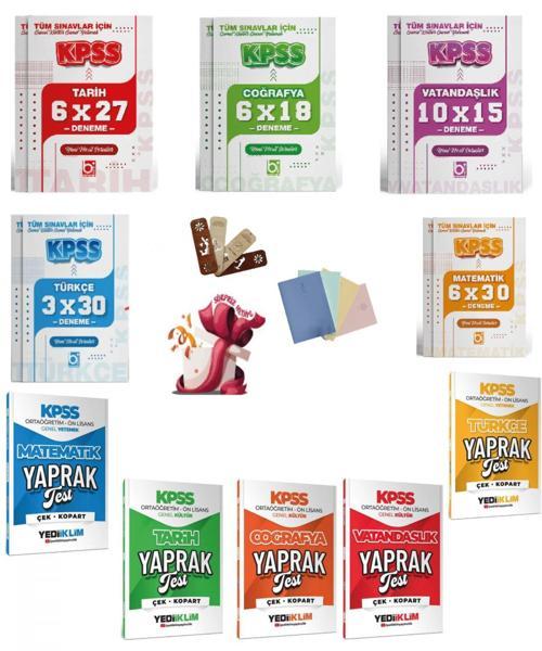 2026 KPSS Lise Ortaöğretim Ön Lisans Genel Kültür Genel Yetenek Yaprak Test ve Deneme Seti Yediiklim