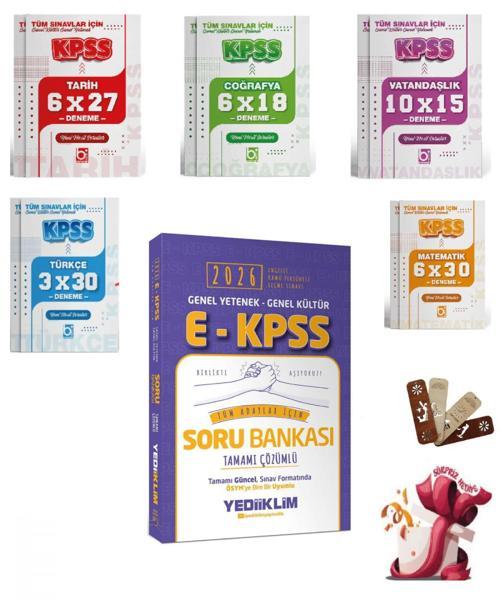 2026 E - KPSS GYGK Tüm Adaylar İçin Tamamı Çözümlü Soru Bankası ve Deneme Seti Yediiklim ve Bigelio 