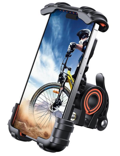 Motosiklet ve Bisiklet Telefon Tutucu 360 Derece Döndürülebilir BM02ORANGE