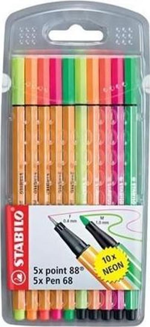 Keçe Uçlu İnce Kalem 88 Point Pen 68 Karışık Renk 10 LU 8868/10-1
