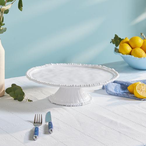 Perla Melamin Kek Standı 36 cm Beyaz