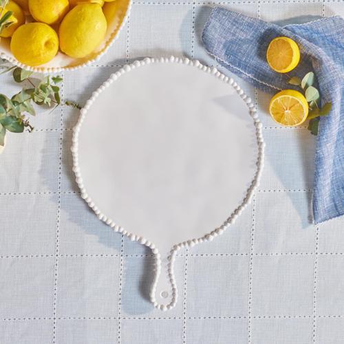 Perla Melamin Yuvarlak Peynir Tabağı 42 cm Beyaz