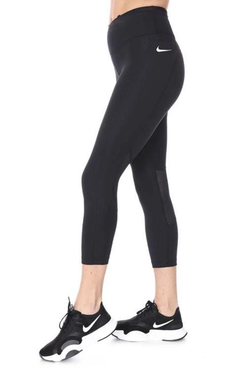 Dri-Fit Fast Crop File Panelli Kadın Siyah Tayt
