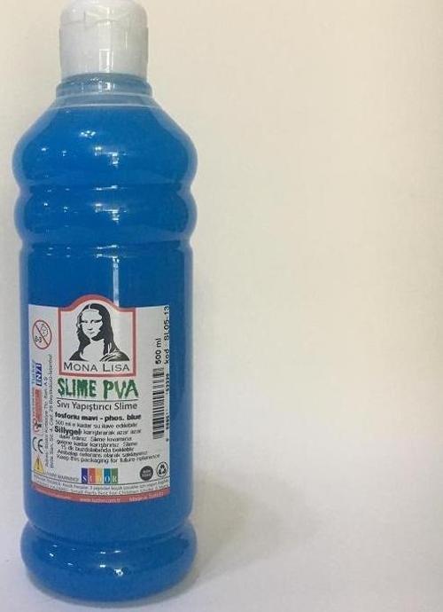 Fosforlu Slim Sıvı Yapıştırıcı 500 Ml. Mavi Sl-05-13