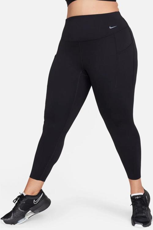 Universa Medium Support High Rise 7/8 Length Training (Plus Size) Tight Kadın 2 Cepli Antrenman Taytı Siyah