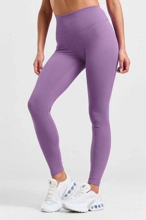 One Women's High Rise Full Length Tight Kadın Yüksek Bel Reflektörlü Cepli Antrenman Taytı Mor