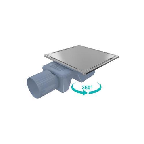 INOX-S TRENDY YAN ÇIKIŞLI YER SÜZGECİ 50 15X15