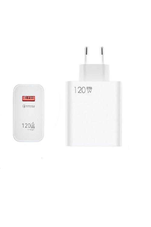 120W Gan Usb Turbo Hızlı Şarj Cihazı Başlık + 6A Kablo