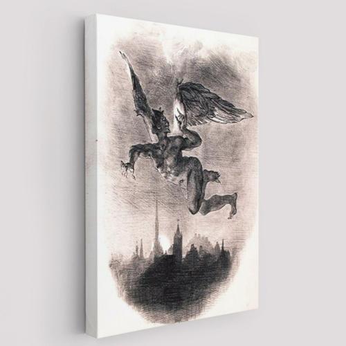 Mephistopheles'in Gökyüzündeki Önsözü Goethe Dekoratif Kanvas Tablo, Duvar Dekoru 5301