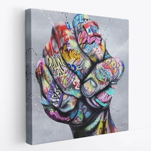 Graffiti Sokak Sanatı Pop Art Banksy Dekoratif Kanvas Tablo, Duvar Dekoru 5338