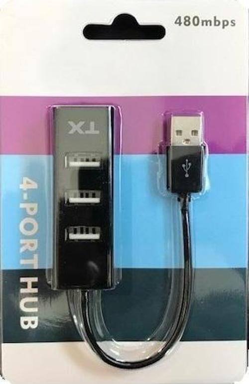 Acusb24 4 Port Usb Hub Siyah 2.0 480Mbps 11Cm Kablo Uzunluğu