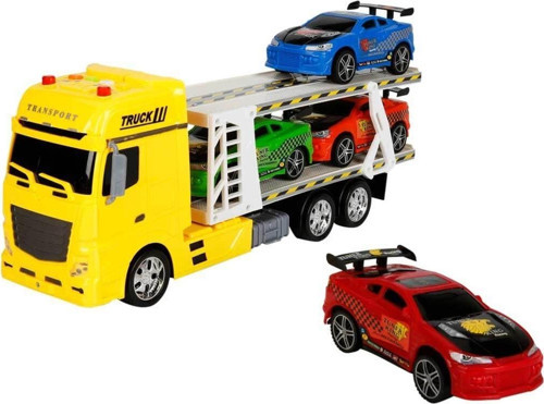 Oyuncak 1:24 Maxx Wheels Sesli ve Işıklı 2 Katlı Transporter Tır 44Cm 4 Araçlı S02002326