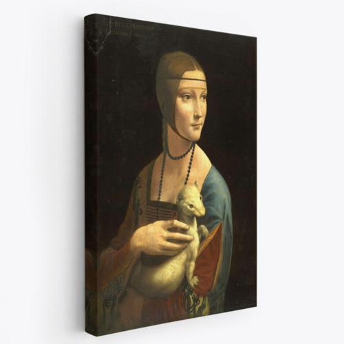 Kakımlı Kadın The Lady with Bangs Leonardo Da Vinci Dekoratif Kanvas Tablo, Duvar Dekoru 5113