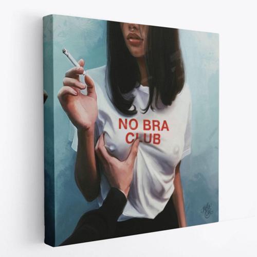 Sütyensizler Külübü No Bra Club Dekoratif Kanvas Tablo, Duvar Dekoru 5102