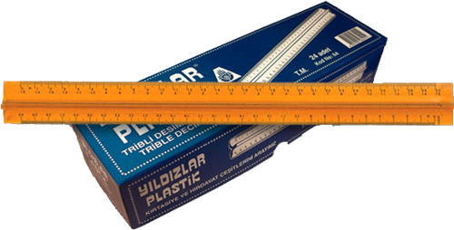 Kod:064 Tribli Desimetre Cetveli 30 Cm