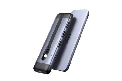 70408 CM285 5 in 1 Katlanır Kablolu USB-C Hub Çoklayıcı 4K HDMI Video Çıkışı 100W PD Şarj Desteği