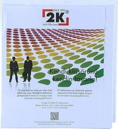 Sunum Klasörü Cepli 7 Cm 2 Halkalı Beyaz 07-2D-B