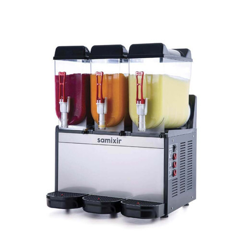 SLUSH36.IB Slush Triple-3lü ice Slush Makinesi-3x12 Litre-inox/siyah