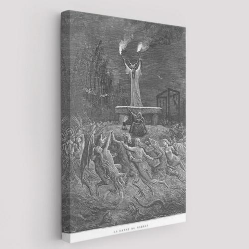 Şabat Dansı Eseri Gustave Dore Dekoratif Kanvas Tablo, Duvar Dekoru 6174