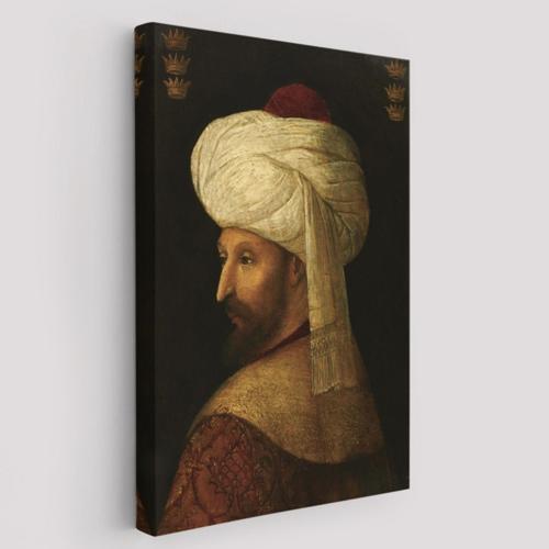 Fatih Sultan Mehmed Han Portresi Dekoratif Kanvas Tablo, Duvar Dekoru 6409