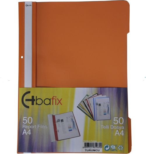Telli Dosya Plastik A-4 Turuncu 66729 50 Li (1 Paket 50 Adet)