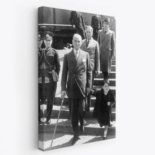 Mustafa Kemal Atatürk Portresi Dekoratif Kanvas Tablo, Duvar Dekoru FI133