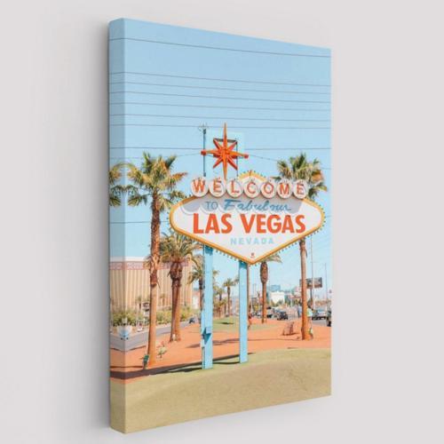 Ünlü Tabela Las Vegas  Dekoratif Kanvas Tablo, Duvar Dekoru 6294