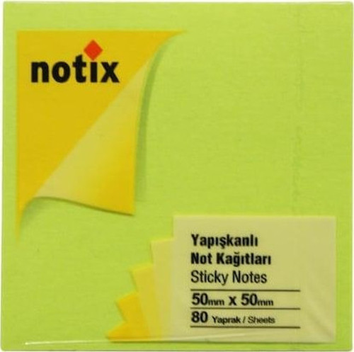 Yapışkanlı Not Kağıdı 76X51 Mm Neon Yeşil 12 Li 4-2116300-5001 (1 Paket 12 Adet)