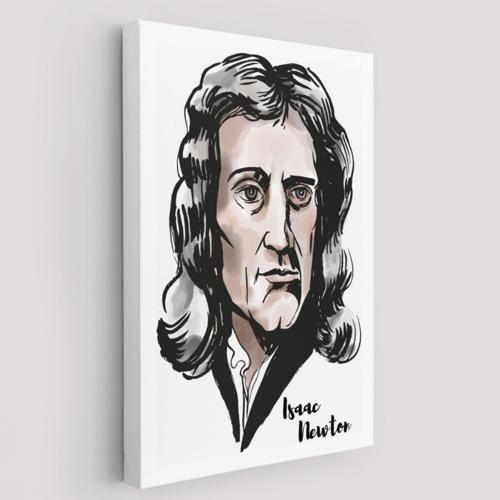 Fizikçi ve Matematikçi Isaac Newton Dekoratif Kanvas Tablo, Duvar Dekoru 5914