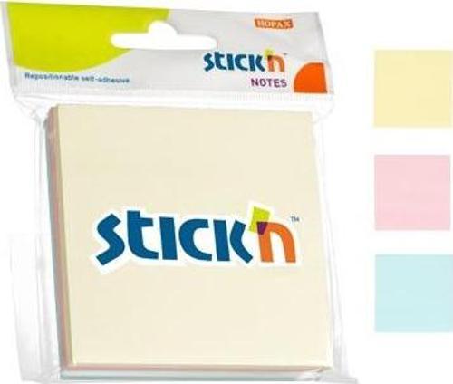 Stickn Yapışkanlı Not Kağıdı 76X76 3 Pastel Renk 150 Yaprak 4-2109200-5001