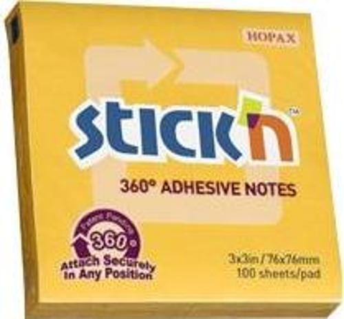 Stickn Yapışkanlı Not Kağıdı 76X76 Mm 360 Altın 100 Yaprak 12 Li (12 Li Paket)