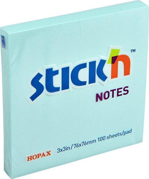 Stickn Yapışkanlı Not Kağıdı 76X76 Mm Pastel Mavi 90 Yaprak 12 Li (1 Paket 12 Adet)