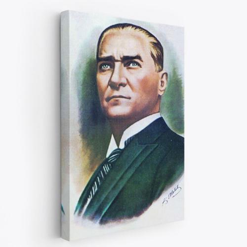 Mustafa Kemal Atatürk Portresi Dekoratif Kanvas Tablo, Duvar Dekoru CR68