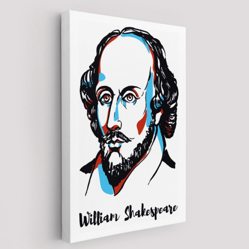 William Shakespeare Şair Yazar Dekoratif Kanvas Tablo, Duvar Dekoru 5968