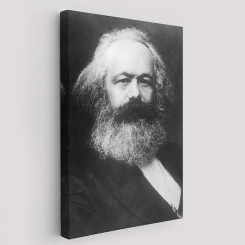 Karl Marx Alman Filozof Siyah Beyaz Dekoratif Kanvas Tablo, Duvar Dekoru 5964