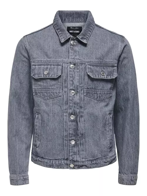 Erkek Geniş Yaka Kot Ceket - 22032036