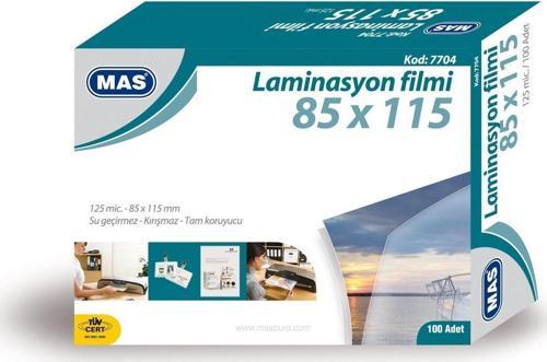 Laminasyon Filmi Parlak 85x115 125 Mıc 100 Lü 7704 100'lü Paket