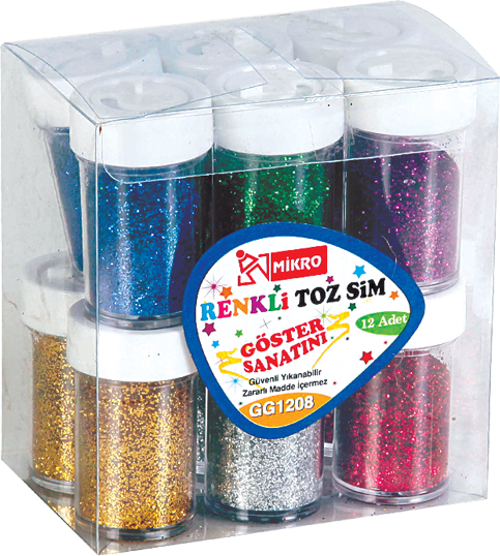 Gg-1208 Toz Sim Tuzluk Şekillli Karışık 12 Li (1 Paket 12 Adet)