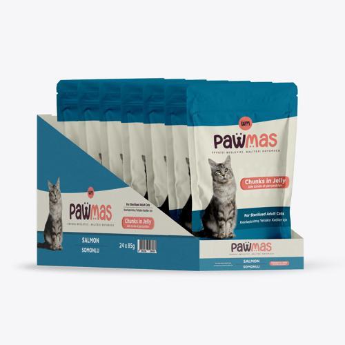 Pouch Somonlu Kısırlaştırılmış Yaş Kedi Maması 85X24Ad
