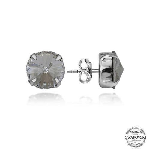Swarovski Crystal Taşlı Gümüş  Çivili Kadın Küpe SL2632