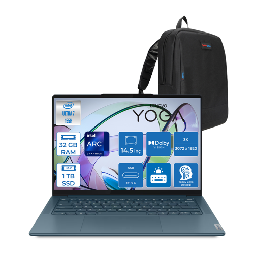Yoga Pro 7 14IMH9 Intel Core Ultra 7 155H Aı 32GB Ddr5 1tbssd Intel® Arc™ GRAPHICS14.5" 3k (3072X1920) IPS 400NITS 120Hz Dokunmatik Freedos Taşınabilir Bilgisayar 883E200AQTRF03+ZETTAÇANTA