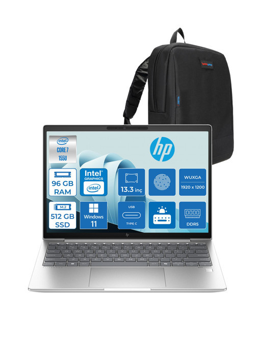 Elitebook 630 G11 Wolfpro Intel ULTRA7-155U 96GB Ddr5 512GB SSD 13,3 Wuxga WINDOWS11PRO Dizüstü Bilgisayar 99C0F2EAW29+ZETTAÇANTA
