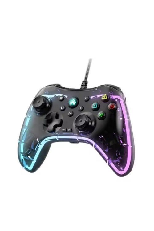 Oyun Kolu Usb Kablolu Kaliteli Gamepad Rgb Işıklı Switch / Ps3/Bilgisayar/Tabletler İçin S03