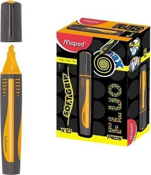 742935 Fosforlu Kalem Max Fluo Peps Mini 10 Lu Turuncu (1 Paket 10 Adet)