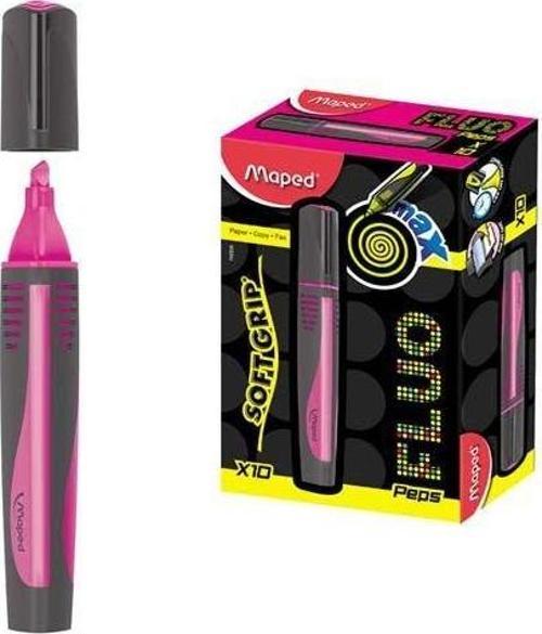 742936 Fosforlu Kalem Max Fluo Peps Mini 10 Lu Pembe (1 Paket 10 Adet)