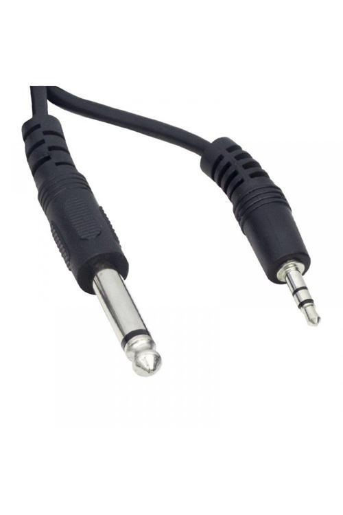 6.3 Mono - 3.5 Stereo Kablo Pc/Hoparlör /Ses Sistemi Uyumlu  3 Metre  Aux Kablo