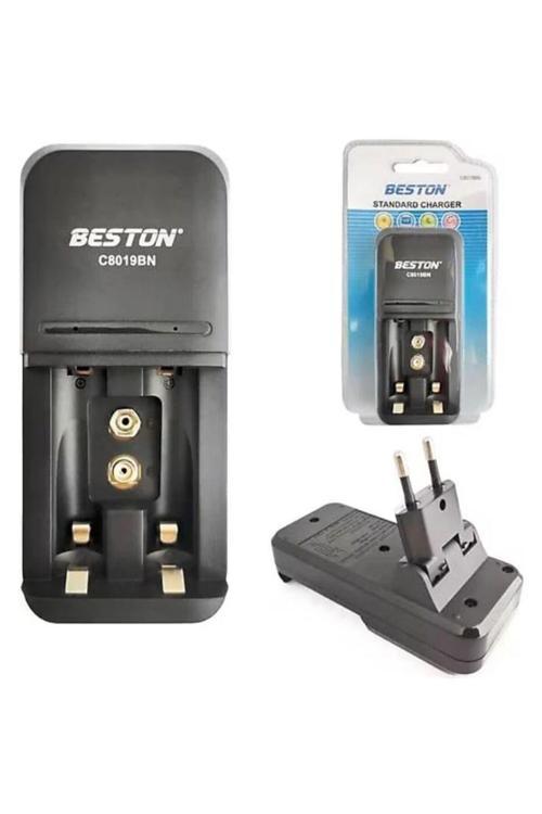 Pil Şarj Cihazı 2Xaa - 2Xaaa -1X9V Kalem-Kumanda-Saat Ve Dikdörtgen 9V C8019Bn Pil Şarj Cihazı